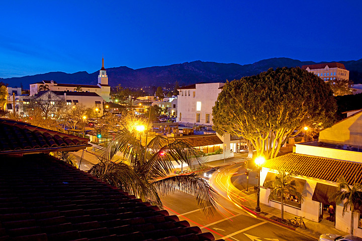 Rooftop View of Downtown Santa Barbara
