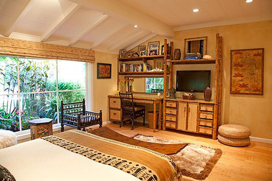 Bedroom #2 with desk and flat screen TV