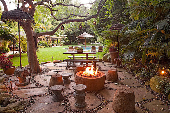 Gather around the firepit and enjoy the lovely view
